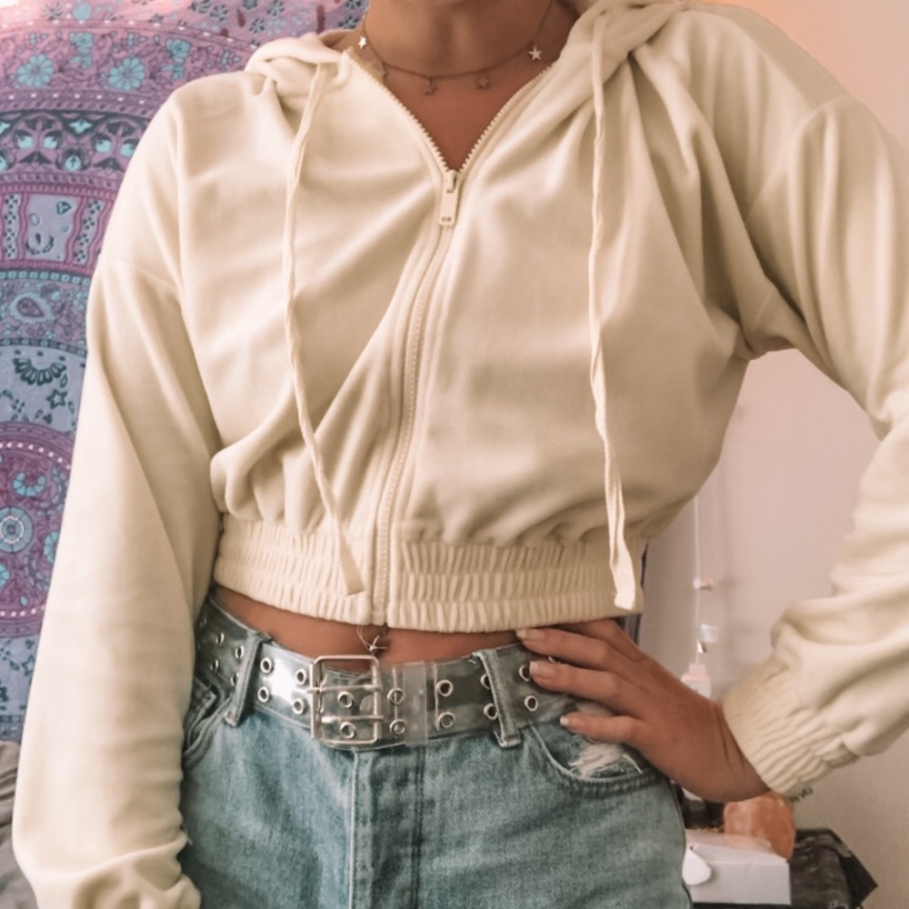 F21 cropped hoodie